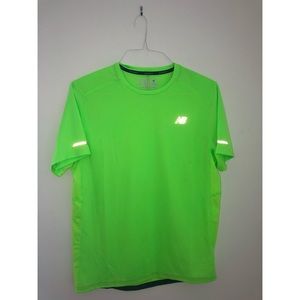 Neon Green Dry-Fit Reflective Running Shirt